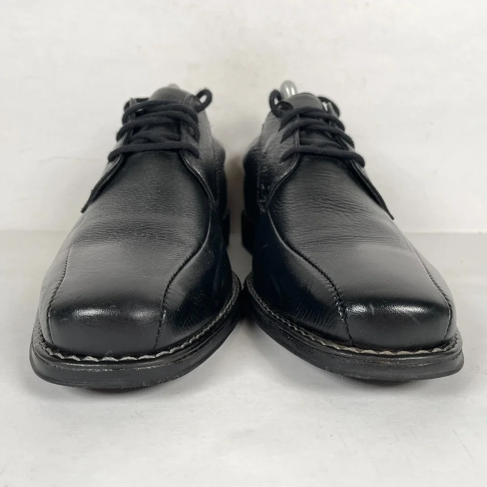 Sandro Moscoloni Belmont Mens Size 8 D Black Pebbled Leather Bicycle Toe Shoes
